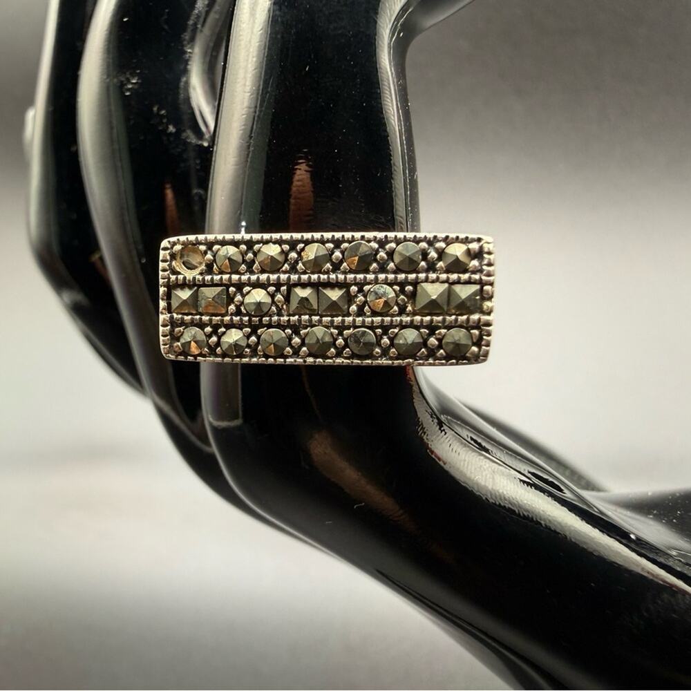 Vintage Art Deco Sterling Silver 925 and Marcasite Ring size 6.5